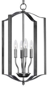 Maxim 10036 Provident 4 Light 15"W Taper Candle Pendant - Black