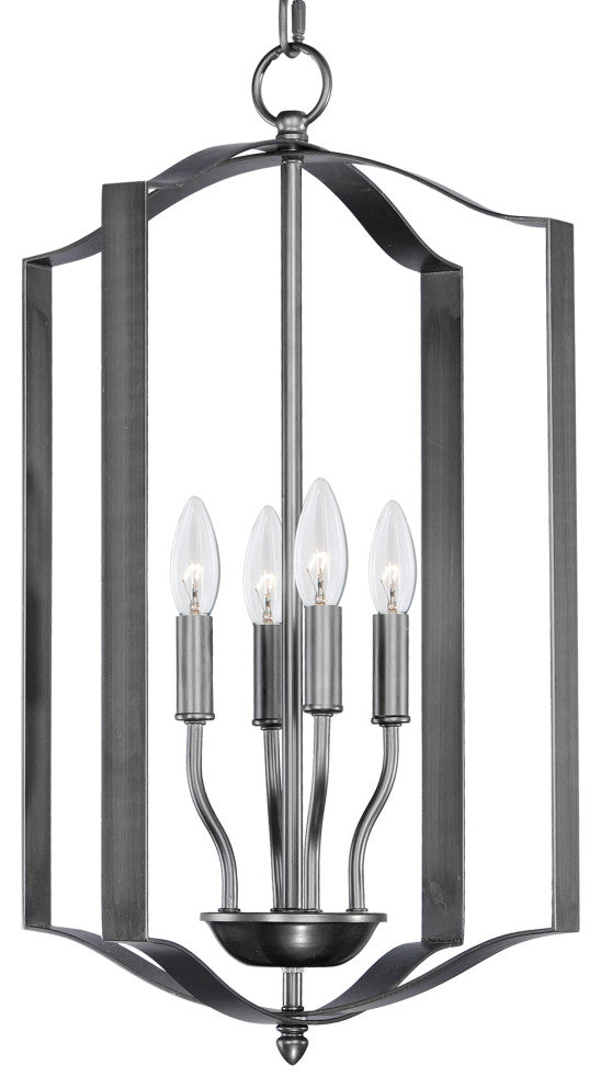 Maxim 10036 Provident 4 Light 15"W Taper Candle Pendant - Black