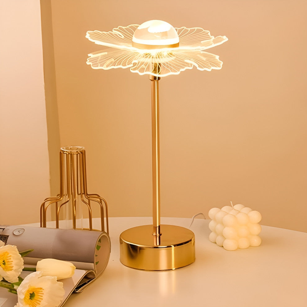 Heiden | Magic Table LED Lamp in the Shape of Butterfly, Sun Flower