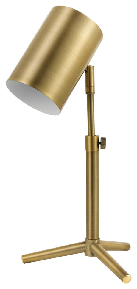 Pratt 18" Matte Brass Desk Lamp
