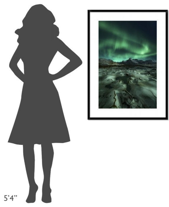 "Ice Cracking" Framed Digital Print by Javier De La, 28"x38"