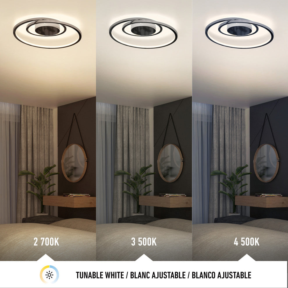 Artika Salto Ceiling Flushmount Light, Chrome