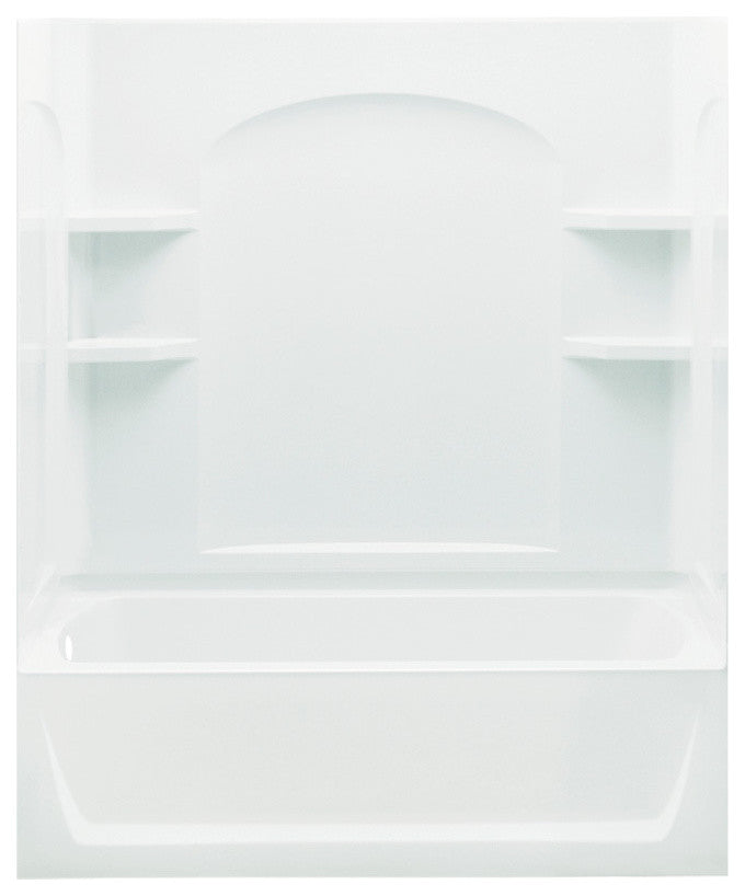 Sterling Ensemble 60.25"x32"x74" Vikrell Left-Hand Bath, White