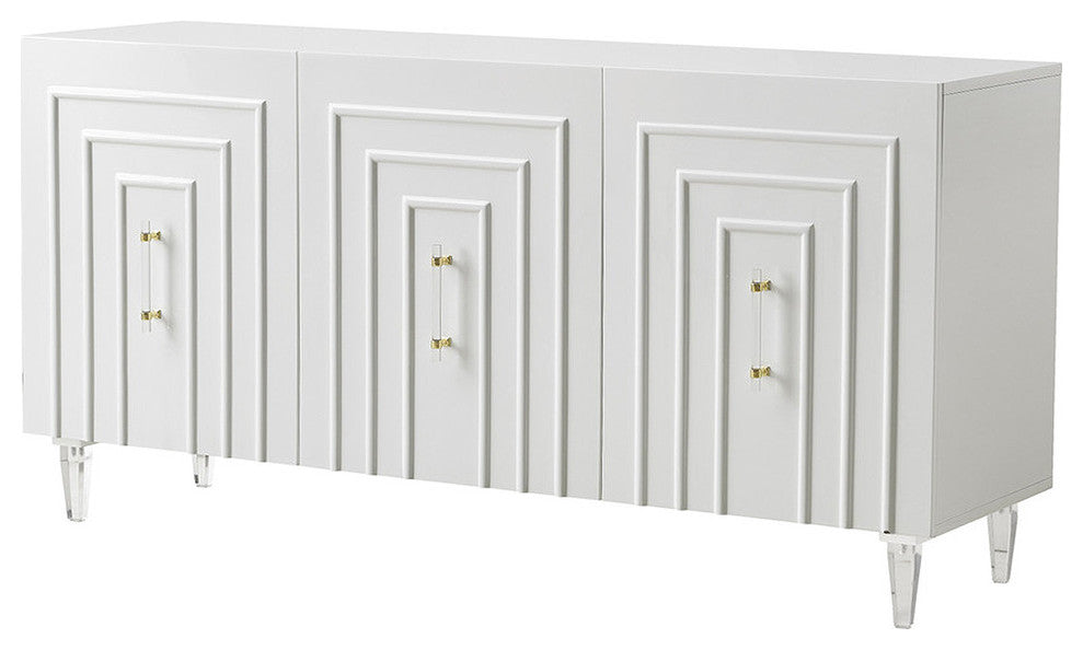 Famke White Lacquer Buffet - White