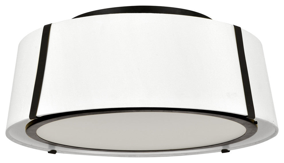 Fulton 3-Light Ceiling Mount, Matte Black