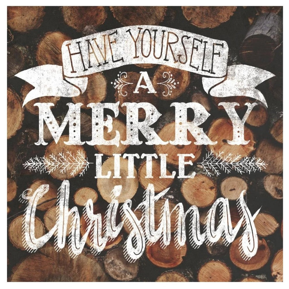 "Merry Little Christmas" Digital Paper Print by Laura Marshall, 26"x26"