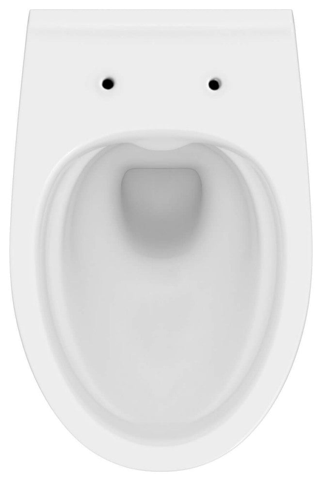 In-Wall Toilet Set, White Square Actuators, 2"x6" Carrier & Tank