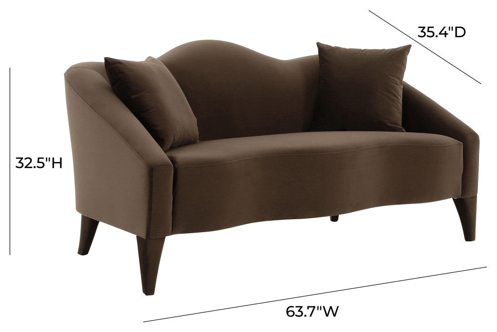 Naya Chocolate Velvet Loveseat