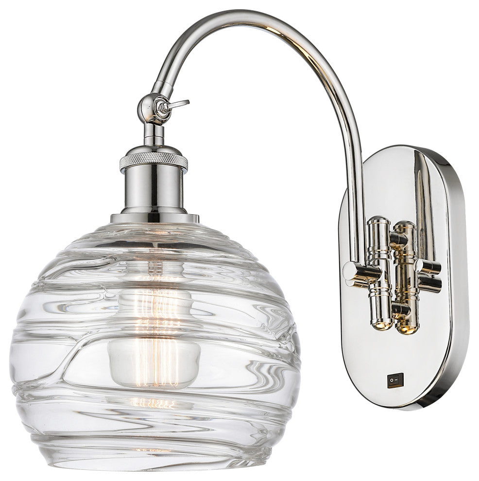 Innovations 518-1W-PN-G1213-8 1 Light Sconce, Polished Nickel