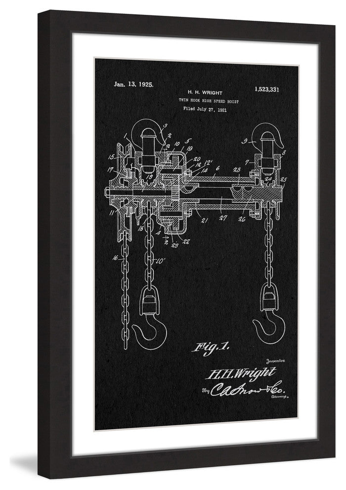 "Hoist 1921 Black Paper" Framed Painting Print