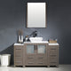 Torino 54" Gray Oak Modern Bathroom Vanity With 2 Side Cabinets, FFT3112CH