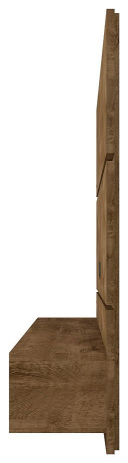 Vernon 62.99 Floating Entertainment Center in Rustic Brown