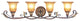 Villa Verona Bath Light, Verona Bronze With Aged Gold Leaf Accents