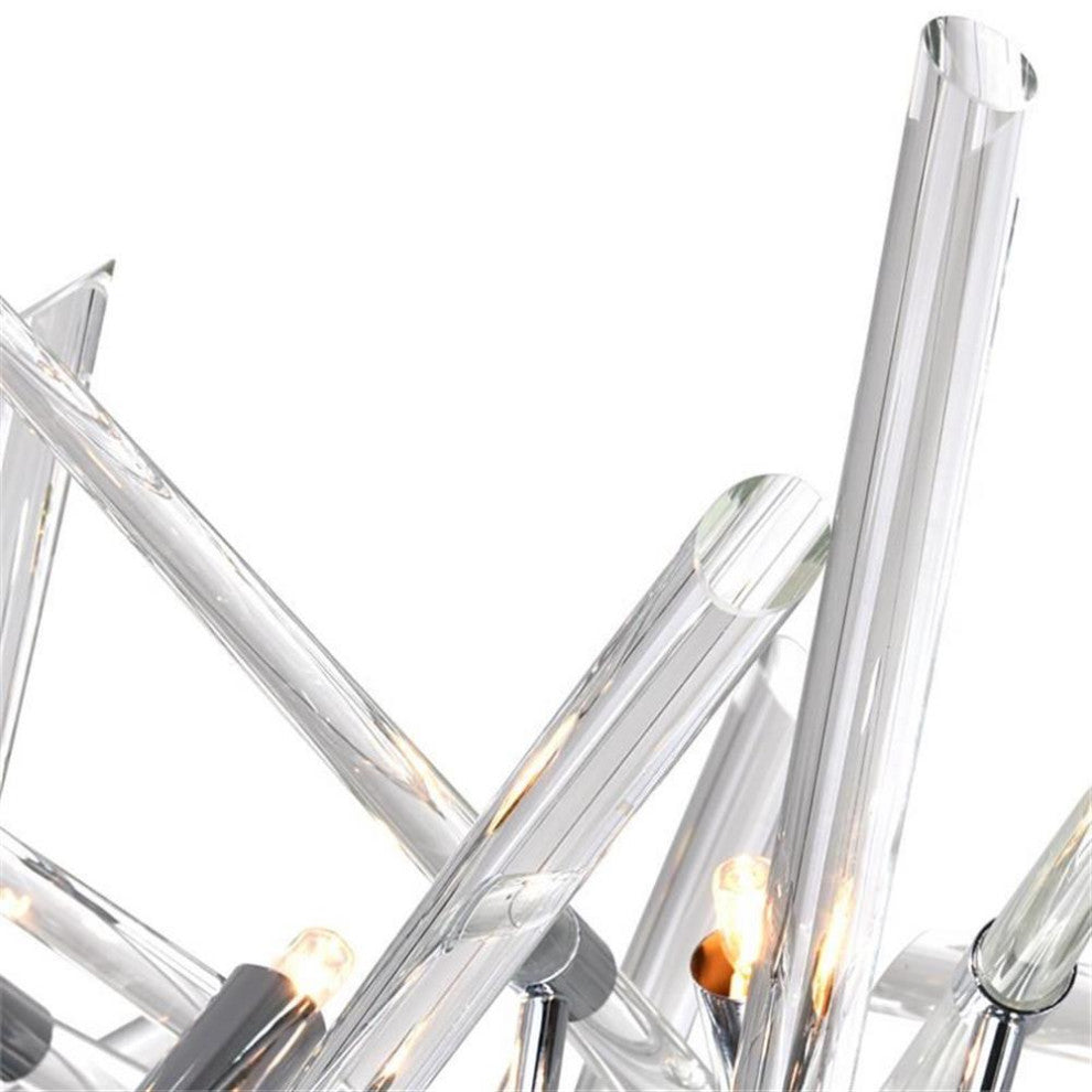 CWI Lighting Icicle 210 Light Contemporary Metal Chandelier in Chrome