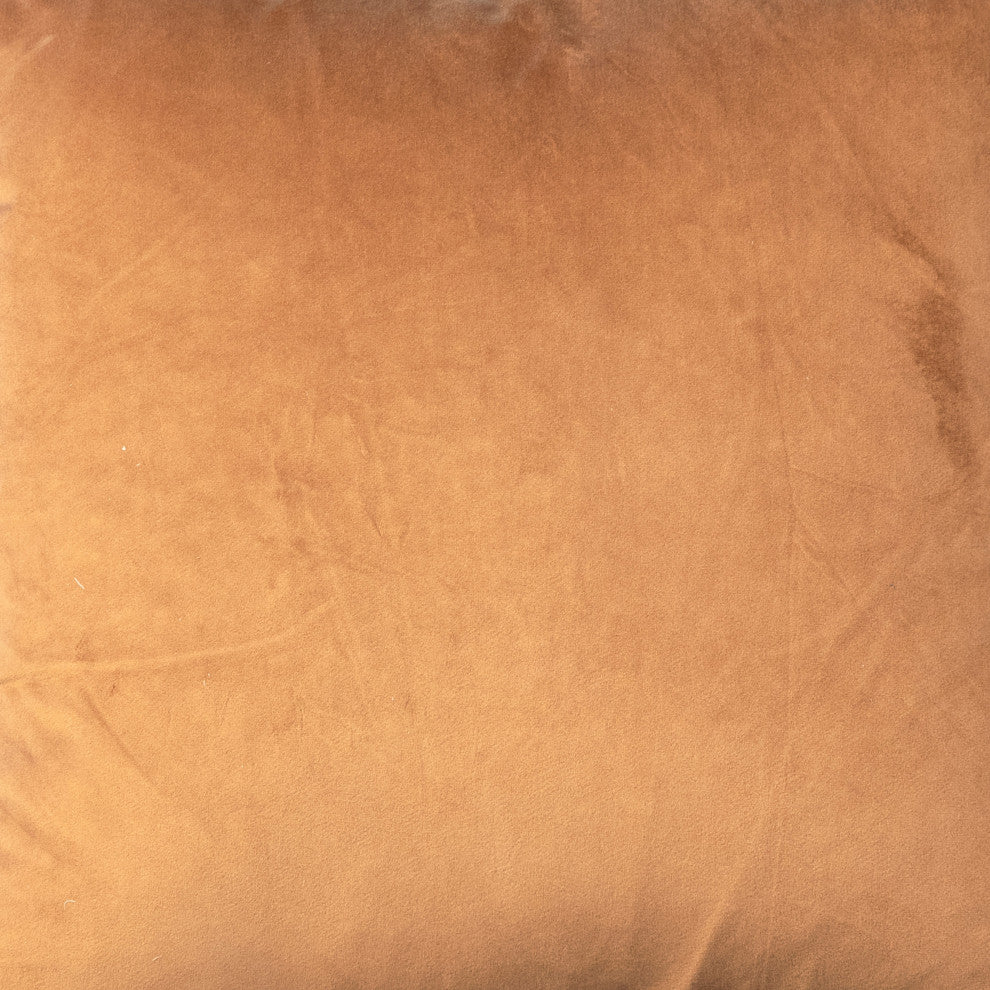 Sonora Plush Velvet 20x20 Square Throw Pillow, Gold