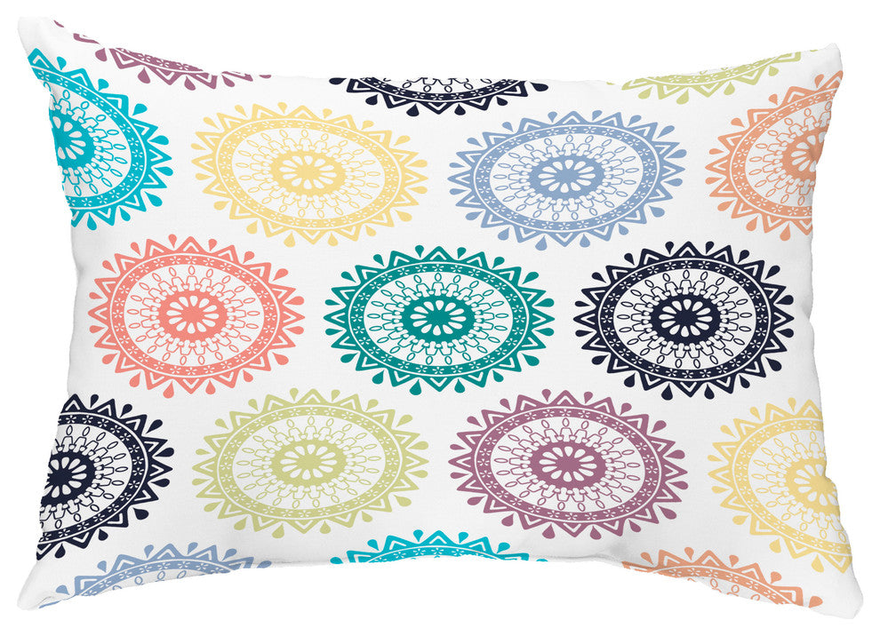 Groovy 14"x20" Decorative Abstract Outdoor Throw Pillow, Teal