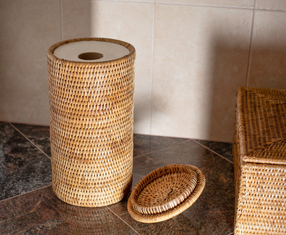 Artifacts Rattan™ Double Toilet Roll Holder, Honey Brown