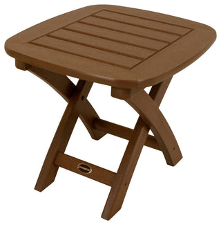 Polywood Nautical 21"x18" Side Table, Teak