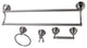 Kingston Brass 4-Piece Dual Towel Bar Bathroom Hardware Set, Brushed Nickel