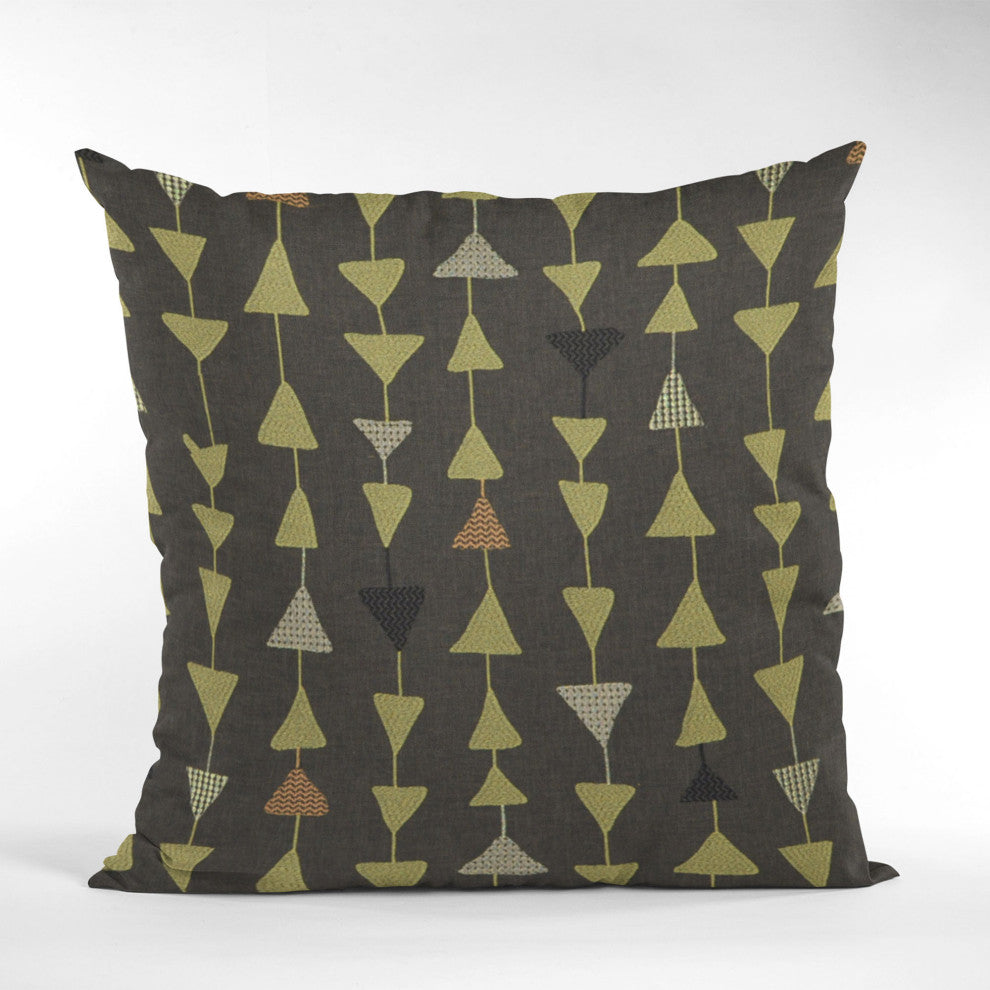 River Rock Manti Embroidery Luxury Throw Pillow, Double sided 12"x20"