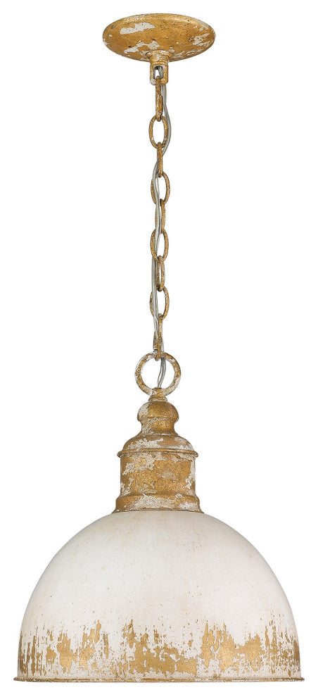 Golden Lighting 0809-M Alison 12"W Pendant - Vintage Gold / Antique Navy