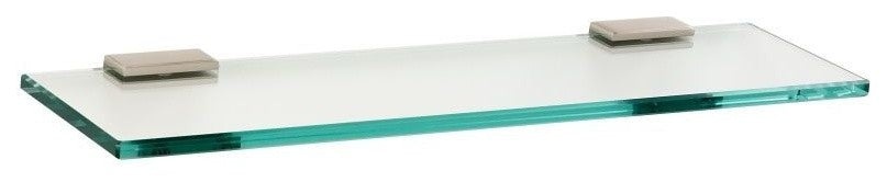 Alno 24" Glass Shelf with Brackets Modern in Satin Nickel