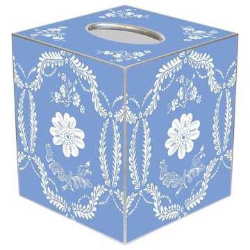 TB831 - Medium Blue Provencial Tissue Box Cover
