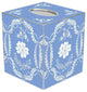 TB831 - Medium Blue Provencial Tissue Box Cover