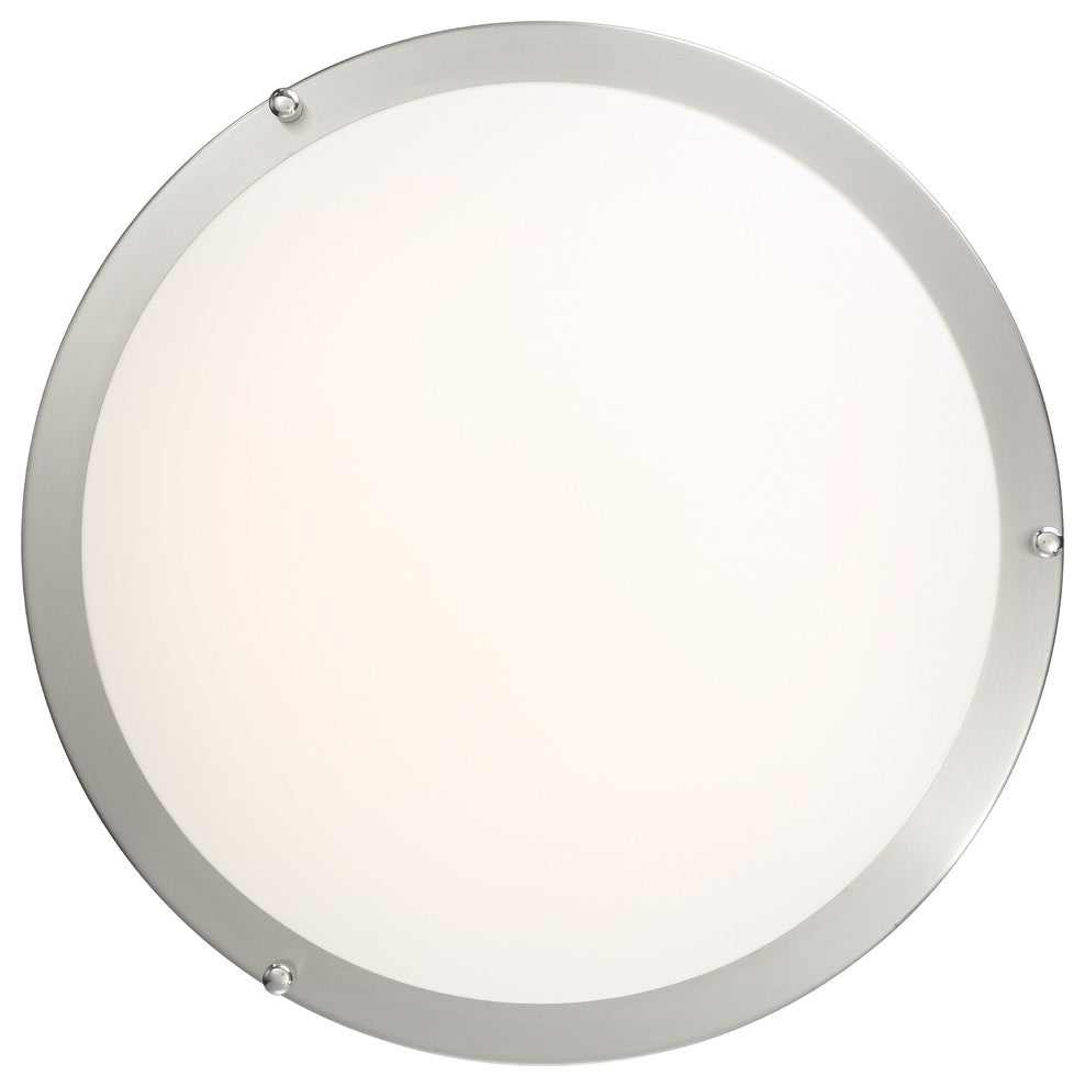 Solero Dimmable LED Semi-Flush or Pendant, Brushed Steel Finish