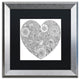 Hello Angel 'Love Heart' Art, Silver Frame, Black Mat, 16x16