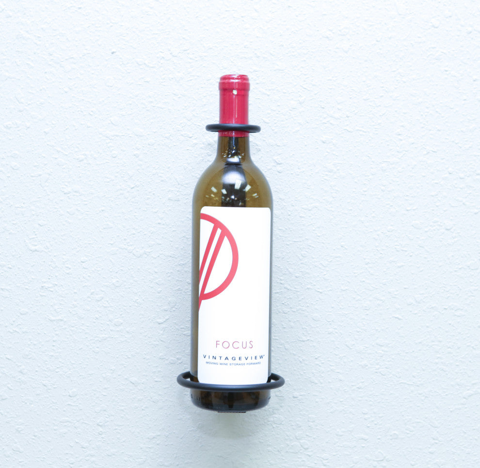 W Series Perch  1-Bottle Vertical Metal Wine Rack, Matte Black, 750ml Bottle
