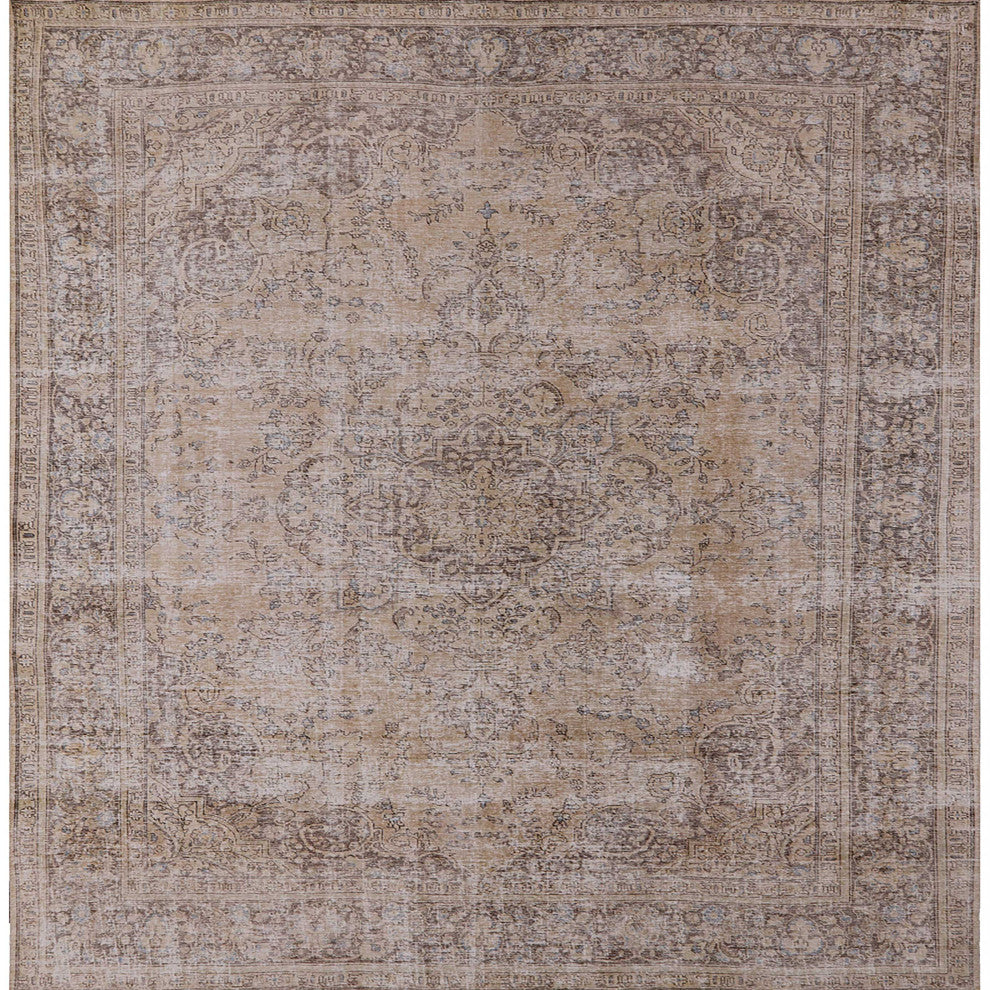 Ahgly Company Indoor Square Mid-Century Modern Area Rugs, 7' Square