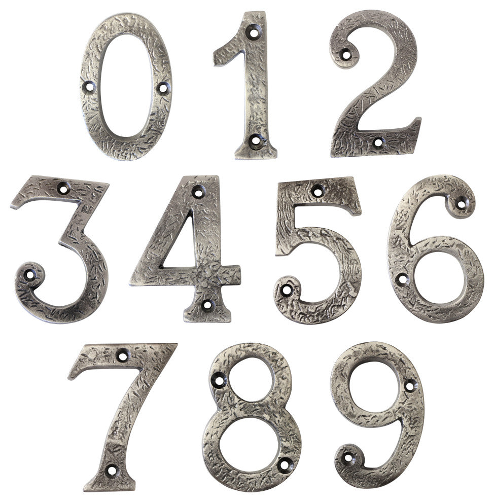 RCH Hardware Iron Rustic Country House Number, 3-Inch, Various Finishes, Antique