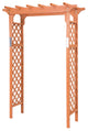 Costway Arbor Over 7FT High Wooden Garden Arch Trellis Pergola Outdoor Plant