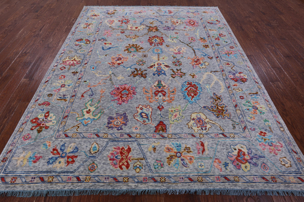 Turkish Oushak Handmade Wool Rug 8' 1" X 10' 0" - Q14850