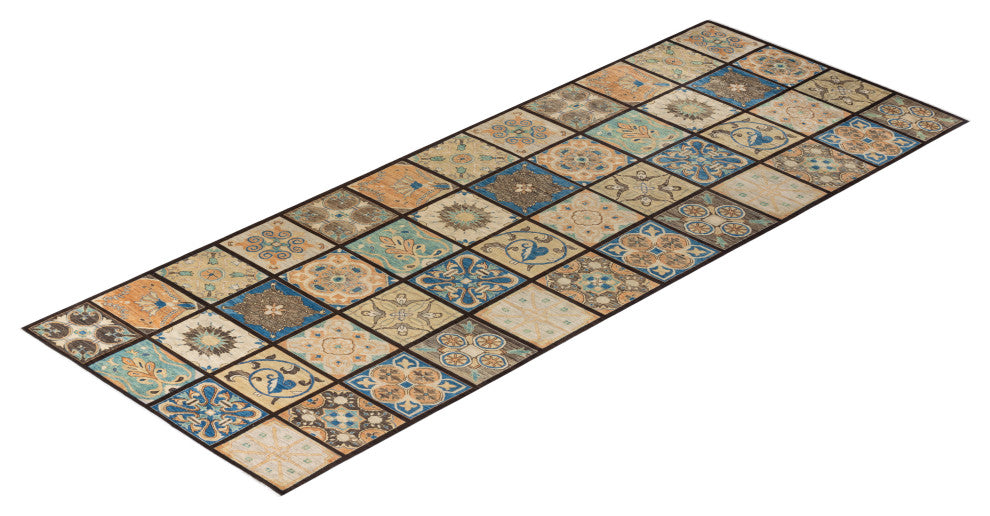 Eclectic, One-of-a-Kind Hand-Knotted Area Rug Brown, 6' 3" x 17' 10"