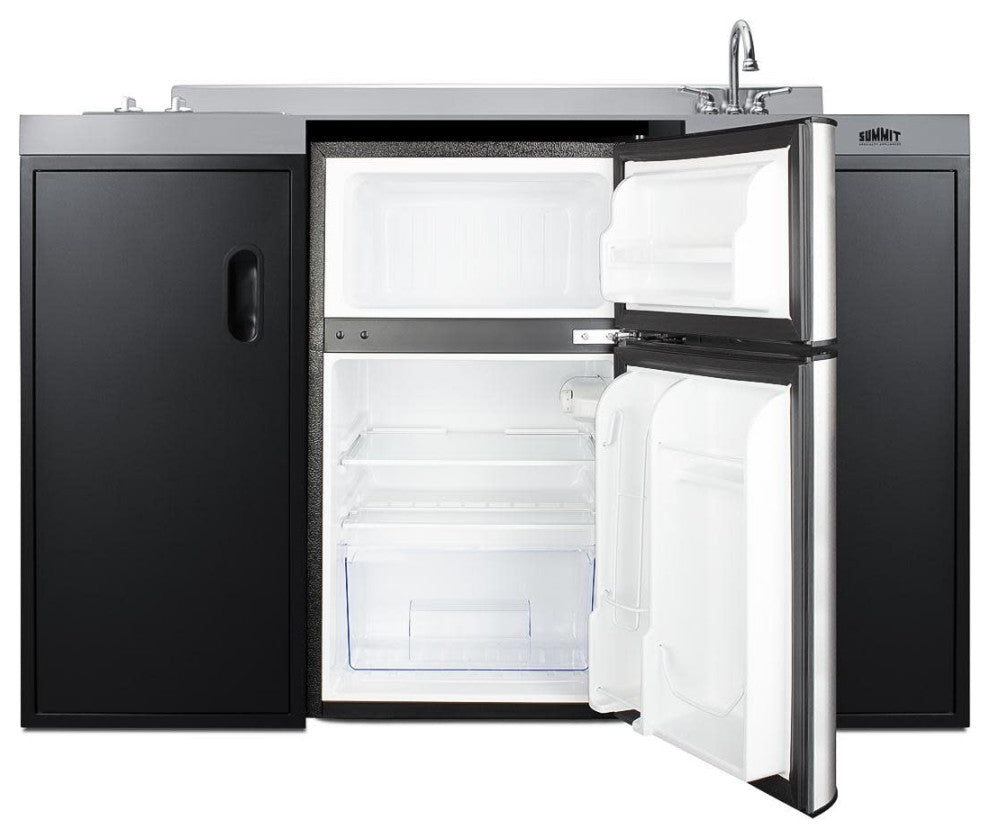 Summit CK55ADASINKR 55"W Compliant Kitchenette - Stainless Steel / Black