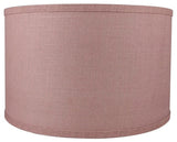 Classic Drum Burlap Lampshades, Dusty Rose, 16"