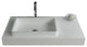 ADM Rectangular Wall Mounted Sink, White, 35", Matte White