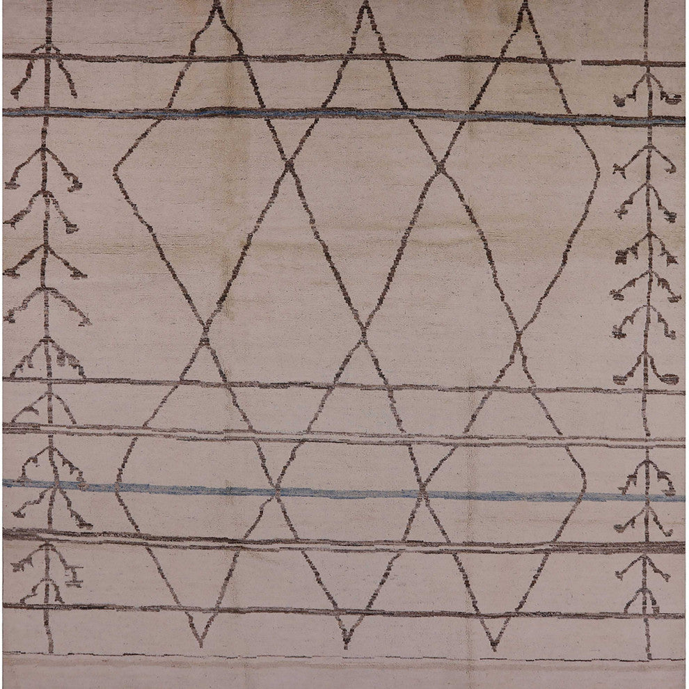 Ahgly Company Indoor Square Mid-Century Modern Area Rugs, 7' Square