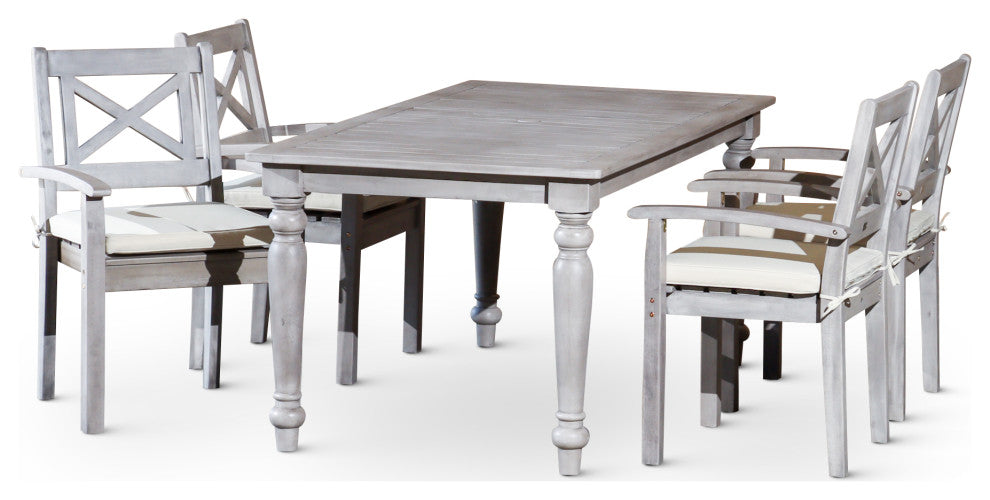 DTY Outdoor Living Castlewood Canyon Dining Set, 5-Piece Rectangular Dining Set