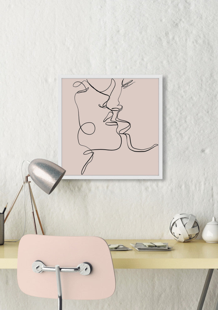"Soul Meets Soul" Framed Painting Print, 24x24