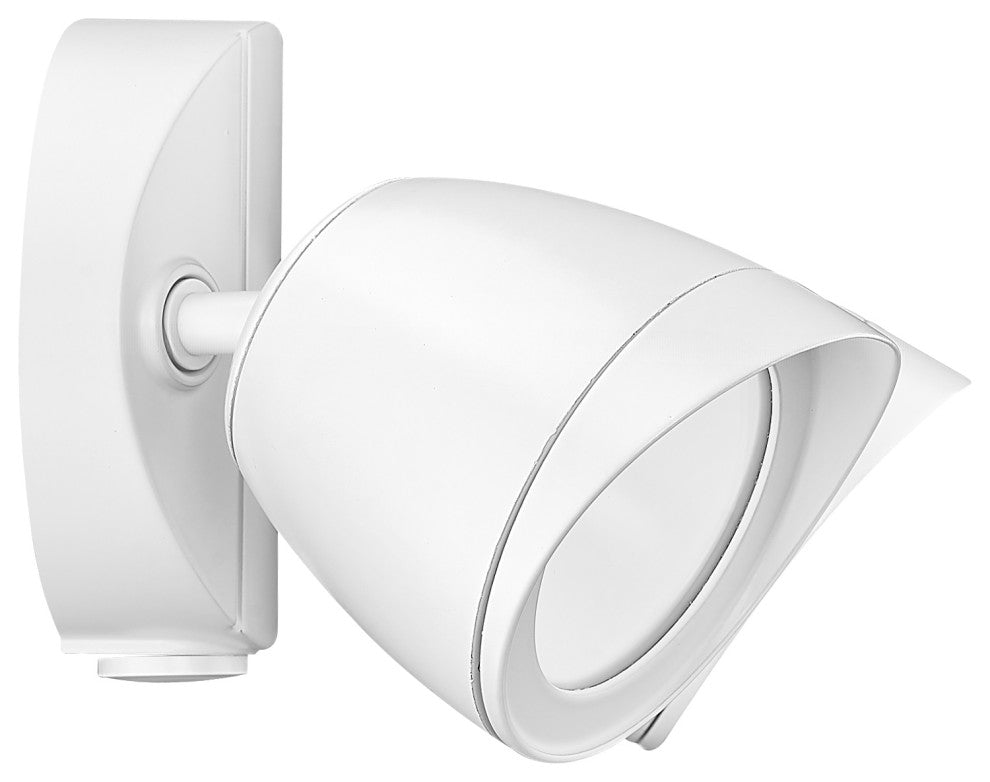 2 Light 4.3 in. Matte White Flood Light