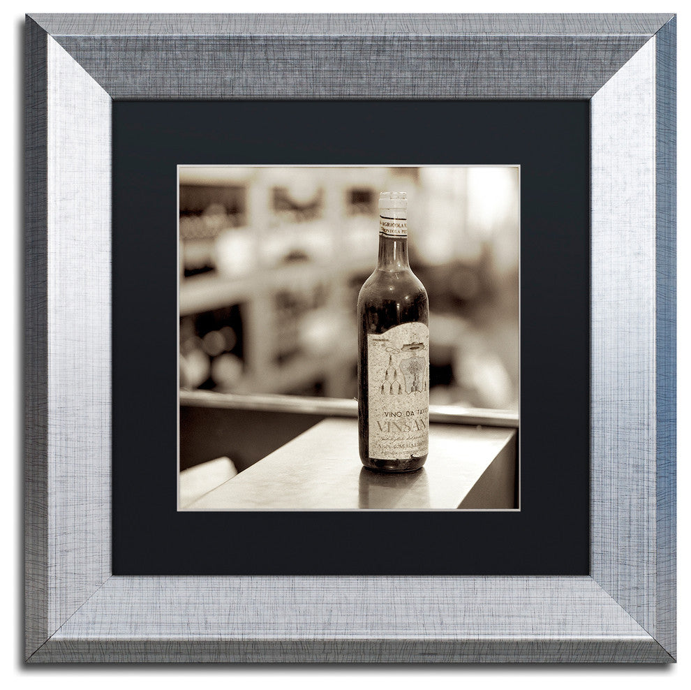 Alan Blaustein 'Tuscany Caffe III' Art, Silver Frame, Black Mat, 11x11