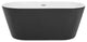 Claire 60" Freestanding Bathtub Matte Black and Matte White