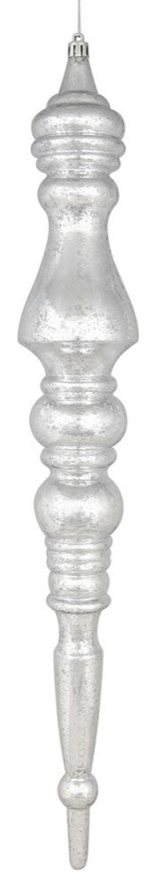 Vickerman N190907D 20" Silver Mercury Finial, Pack of 2