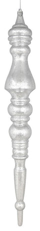 Vickerman N190907D 20" Silver Mercury Finial, Pack of 2