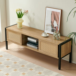 Lifestyle photo with decor in a room; full cabinet visible.