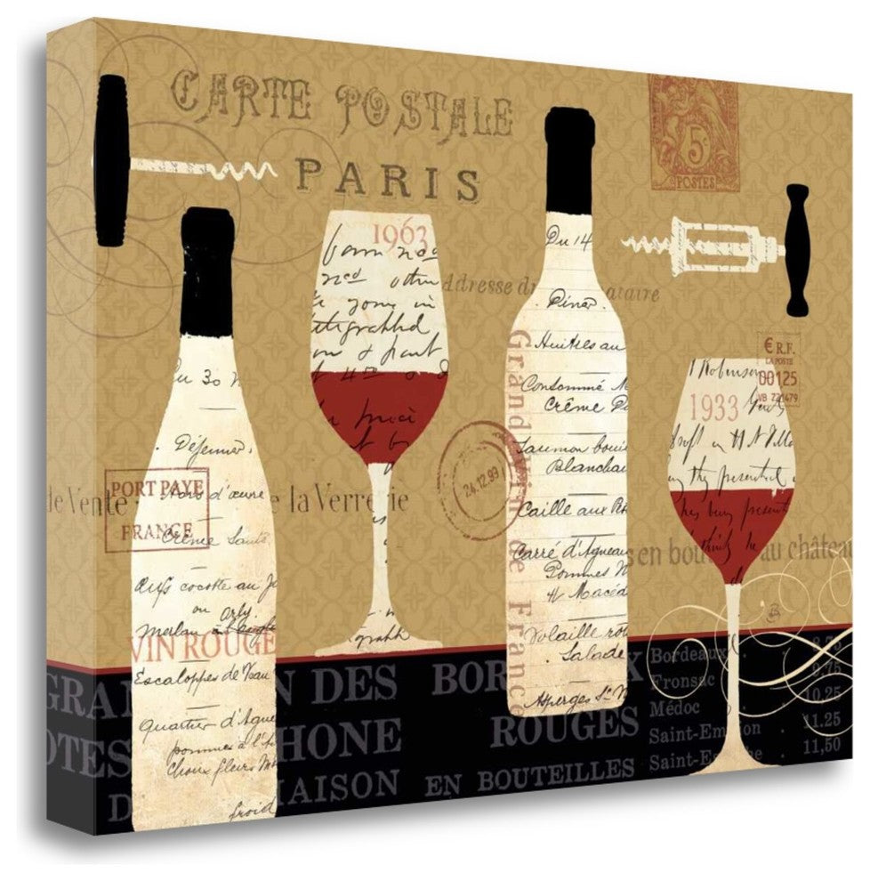 "Evening In Paris" By Daphne Brissonnet, Giclee Print on Gallery Wrap Canvas