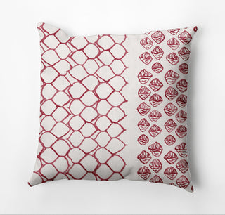 Honeycomb Split Rug Pillow, Red, 20"x20"